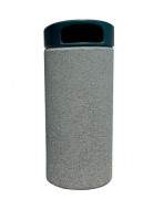 Corbeille en béton avec couvercle