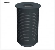 Corbeille en métal pour extérieur