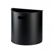 Corbeille murale en acier poudré - 20 ou 40 L - Noir