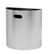 Corbeille murale inox brossé - 20 ou 40 L
