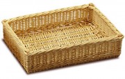 Corbeille rectangulaire en osier