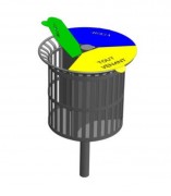 Corbeille tri selectif forme tulipe