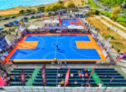 Dalles pour terrains multisports d'extérieur