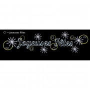 "Décoration traversée ""Joyeuses Fêtes Astéroïdes"""