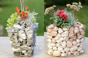 Jardinière gabion