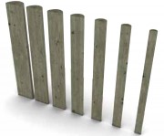 Demi rondin bois pin traité