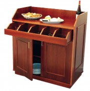 Desserte basse de restaurant en bois - Dim. L1000 x l525 x H1050 mm