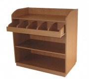 Desserte de restaurant basse sans porte - 5 compartiments couverts