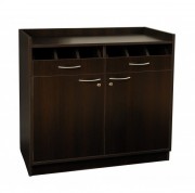 Desserte restaurant à couverts en bois - 2 tiroirs - Dim. L1000 x l520 x H900 mm