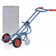 Diable à fûts 300 kg - avec 2 roues d'appui - Hauteur 1600 mm