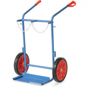 Diable de manutention FETRA - 2 bouteilles de 40 à 50 litres - Charge 150 kg - Roues caoutchouc ou gonflables