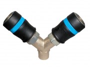 Distributeur fixe taraudé à 2 directions