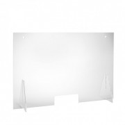 Paroi de protection en plexiglass pour bureau - L.119 x H.79x P.30 cm