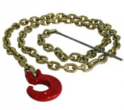 Élingue à chaîne en acier plaqué - Crochet en "C" - Aiguille métal 30cm