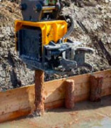 Enfonce pieux hydraulique - Vibrofonceur - Pieux en béton,acier,bois,