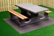 Ensemble table pique nique béton - Dim. L210 x P187 x H78 cm - Accès PMR