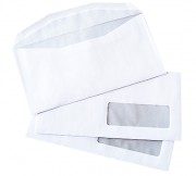 Enveloppe mécanisable fond bleu patte trapèze