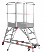 Escabeau roulant double accès - Largeur totale 810 mm