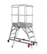 Escabeau roulant monobloc double accès