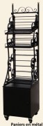 Étagère mobile modulable paniers métal