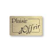 Etiquette adhésive "plaisir d'offrir" 32x19 cm - 1000 pièces