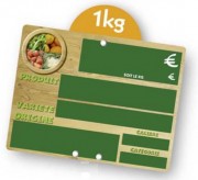 Etiquette de commerce fruits et légumes