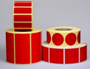 Etiquette personnalisable Rouge Fluo