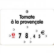 Etiquette pique prix pour boucheries - blanche - à roulettes