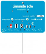 Etiquette poissonnerie à pique inox - 14 x 10 cm - Neutre ou avec texte