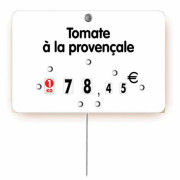 Etiquette pour charcuterie - Avec roulettes - Pique inox