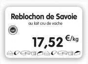 ?tiquette pour fromageries crèmeries blanche