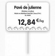 ?tiquette pour poissonneries blanche
