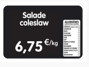 ?tiquette pour tous commerces allergènes