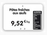 ?tiquette pour tous commerces allergènes blanche