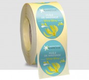 Etiquette synthétique en polypropylène adhésif permanent mat