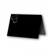 Etiquettes chevalets pour boulangeries - 7 x 5 cm - PVC noir « Toque »