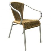 Fauteuil aluminium avec tressage PVC