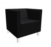 Fauteuil d'accueil 1 place en similicuir