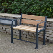 Fauteuil d'extérieur bois robinier et acier