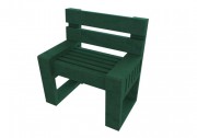 Fauteuil de jardin en plastique recyclé 74x44 cm