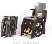 Fauteuil roulant pliable de douche et toilettes