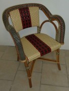 Fauteuils de café en Rotin et Rilsan