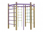 Jeu à grimper pour enfants de 3 à 12 ans - Dim. L254 x P220 x H236 cm