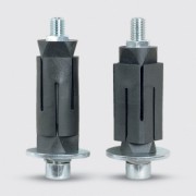 Fixation pour roulette et tube rond