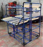 Flowrack tubulaire mobile pour poste de travail - Dimensions : 1497 x 1390 x 940 mm