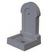 Fontaine d'extérieur en béton à poser - Dim. L54 x l50 x H91 cm