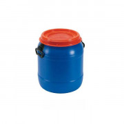 Fût à ouverture totale en PEHD - 50 L - Avec 2 poignées - L.400 x l.400 x H.500 mm - Bleu