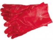 Gant PVC rouge enduit longueur 35 cm