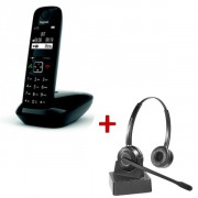 Gigaset AS690 DECT + Casque Duo -Téléphone Sans Fil + Casque Téléphonique