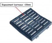 Grille caniveau à cadre concave C250 PMR